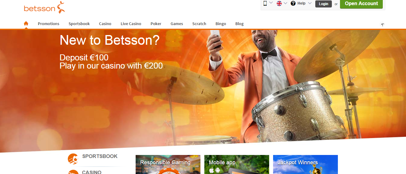 Betsson First page