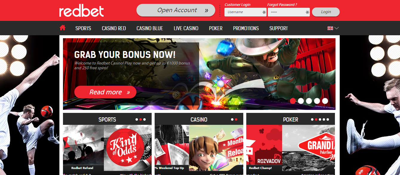 Redbet First page